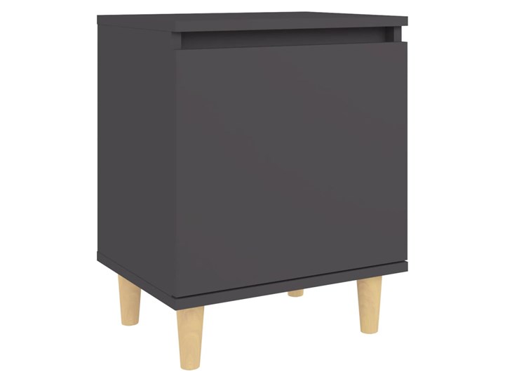 vidaXL 2 szafki nocne z drewnianymi nóżkami, szare, 40x30x50 cm Głębokość 30 cm Płyta laminowana Płyta meblowa Szerokość 40 cm Płyta MDF Uniwersalne Drewno Styl Skandynawski