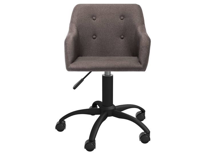 vidaXL Obrotowe krzesło biurowe, kolor taupe, tapicerowane tkaniną Szerokość 53 cm Metal Głębokość 51,5 cm Wysokość 81 cm Wysokość siedziska 44 cm