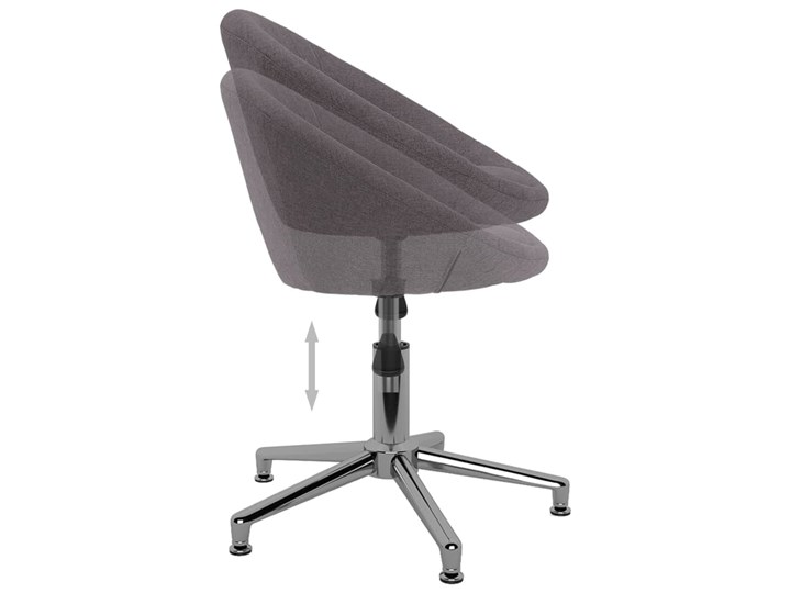 vidaXL Obrotowe krzesło biurowe, kolor taupe, tapicerowane tkaniną Rodzaj(n) Krzesła do biurka Metal Szerokość 66,5 cm Głębokość 58,5 cm Wysokość 68 cm Wysokość siedziska 41 cm