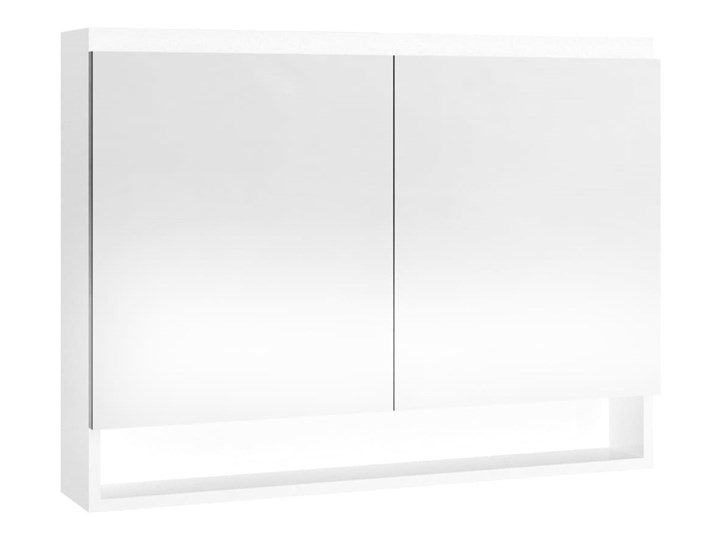 vidaXL Szafka łazienkowa z lustrem, 80x15x60 cm, MDF, biel z połyskiem Głębokość 15 cm Płyta MDF Szafki Szerokość 80 cm Szkło Rodzaj frontu Drzwiczki Wiszące Kolor Biały