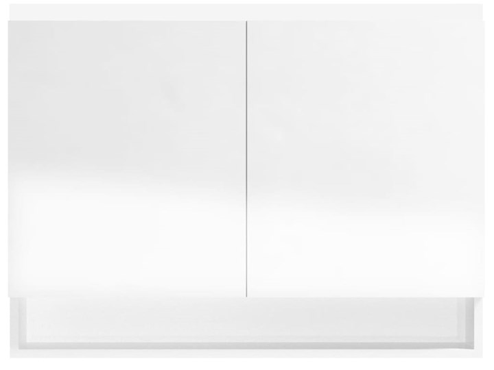 vidaXL Szafka łazienkowa z lustrem, 80x15x60 cm, MDF, biel z połyskiem Wiszące Szkło Szerokość 80 cm Szafki Głębokość 15 cm Płyta MDF Rodzaj frontu Drzwiczki