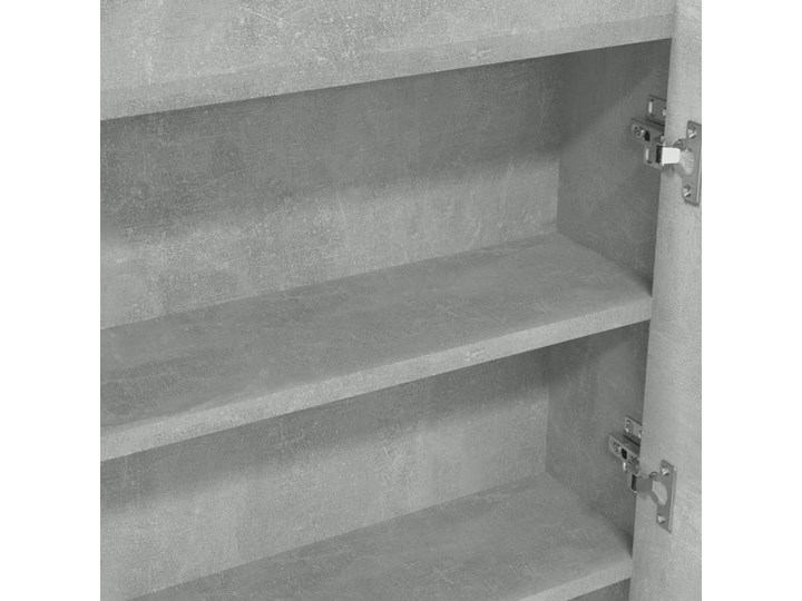 vidaXL Szafka łazienkowa z lustrem, 80x15x60 cm, MDF, szarość betonu Szerokość 80 cm Głębokość 15 cm Szkło Płyta MDF Szafki Wiszące Kategoria Szafki stojące