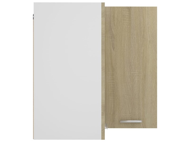 vidaXL Wisząca szafka narożna, kolor dąb sonoma, 57x57x60 cm, płyta Szafka wisząca Kategoria Szafki kuchenne Płyta MDF Drewno Kolor Beżowy