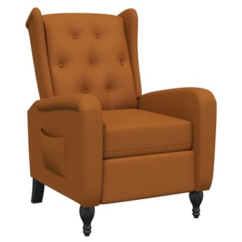 vidaXL Rozkładany fotel, brązowy, obity aksamitem