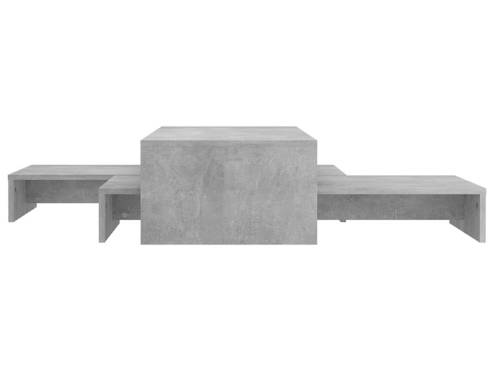 vidaXL Zestaw stolików kawowych wsuwanych, szary, 100x100x26,5 cm Szerokość 100 cm Beton Wysokość 45 cm Długość 100 cm Kategoria Stoliki i ławy
