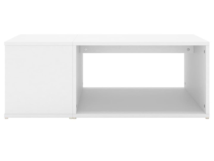 vidaXL Stolik kawowy, biały, 90x67x33 cm, płyta wiórowa Długość 90 cm Szerokość 67 cm Funkcje Z półkami Styl Nowoczesny