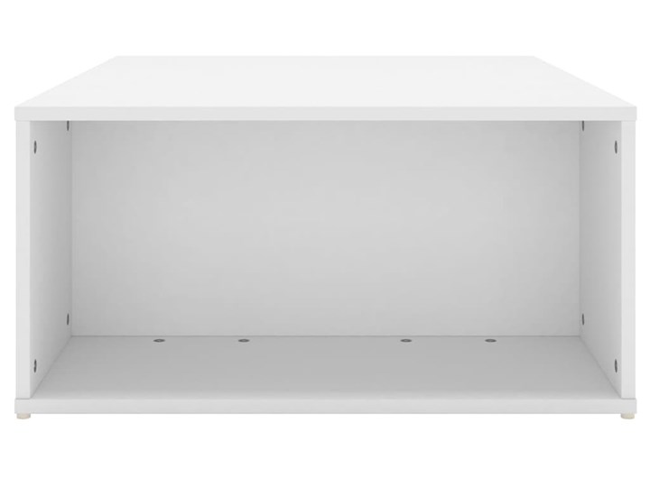 vidaXL Stolik kawowy, biały, 90x67x33 cm, płyta wiórowa Szerokość 67 cm Długość 90 cm Funkcje Z półkami Styl Nowoczesny