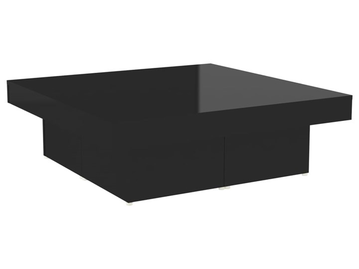 vidaXL Stolik kawowy, czarny, wysoki połysk, 90x90x28 cm, płyta Szerokość 90 cm Długość 90 cm Kształt blatu Kwadratowe Funkcje Bez dodatkowych funkcji