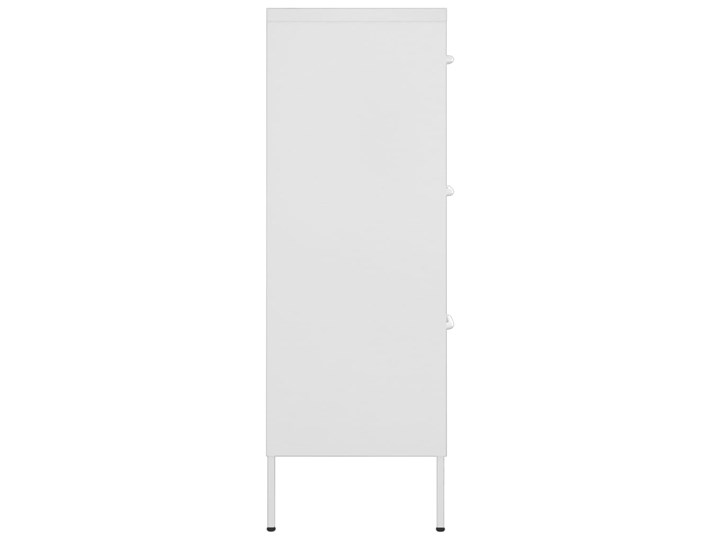 vidaXL Szafka z szufladami, biała, 80x35x101,5 cm, stalowa Uniwersalne Stojące Wysokość 102 cm Płyta MDF Metal Szerokość 80 cm Głębokość 35 cm Kolor Biały