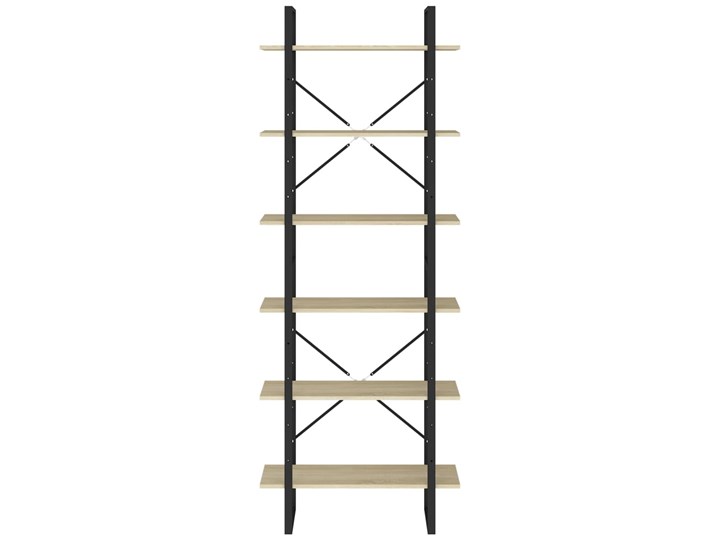 vidaXL Wysoki regał, dąb sonoma, 80x30x210 cm, płyta wiórowa Na książki Na zdjęcia Biblioteka Płyta laminowana Płyta meblowa Drewno Głębokość 30 cm Płyta MDF Szerokość 80 cm Metal Typ Stojące