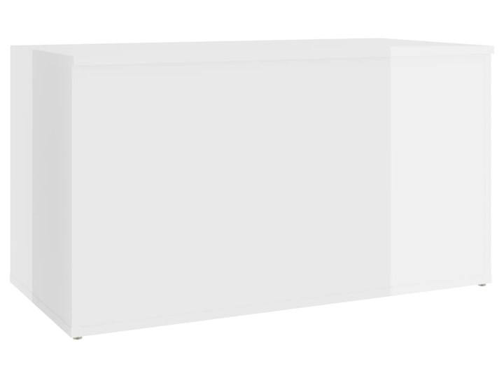 vidaXL Skrzynia, biel z połyskiem 84x42x46 cm, materiał drewnopochodny