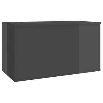 vidaXL Skrzynia, szara na wysoki połysk, 84x42x46 cm, płyta wiórowa