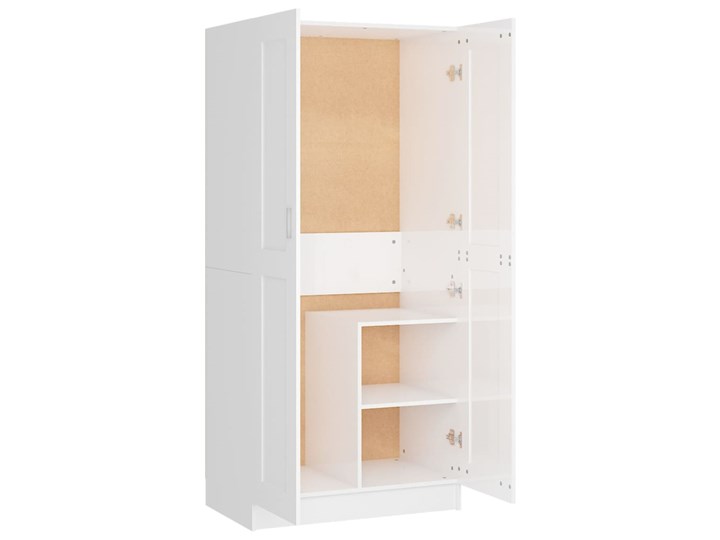 vidaXL Szafa, biała, wysoki połysk, 82,5x51,5x180 cm, płyta wiórowa Styl Nowoczesny Szerokość 82 cm Głębokość 51,5 cm Płyta MDF Kategoria Szafy do garderoby