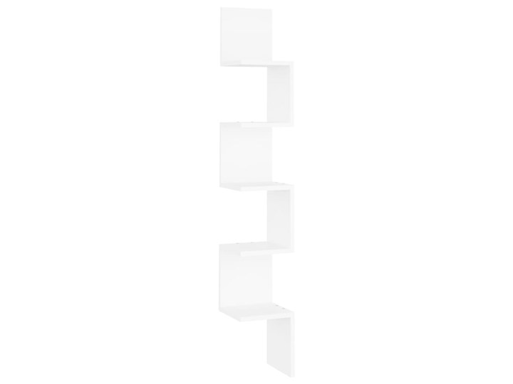 vidaXL Narożna półka ścienna, biała, 20x20x127,5 cm, płyta wiórowa Płyta meblowa Wysokość 128 cm Płyta MDF Szerokość 20 cm Płyta laminowana Głębokość 20 cm Kolor Biały Wisząca Pomieszczenie do sypialni