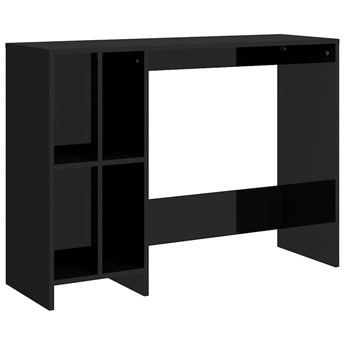 vidaXL Biurko pod laptopa, czarne, wysoki połysk, 102,5 x 35 x 75 cm