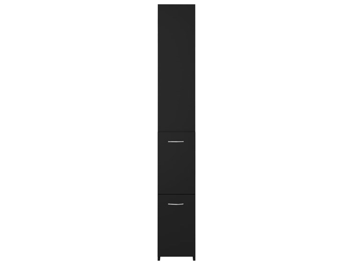 vidaXL Szafka łazienkowa, czarny z połyskiem, 25x25x170 cm, płyta Wykończenie Błyszczące Płyta MDF Płyta stolarska Kategoria Szafki stojące