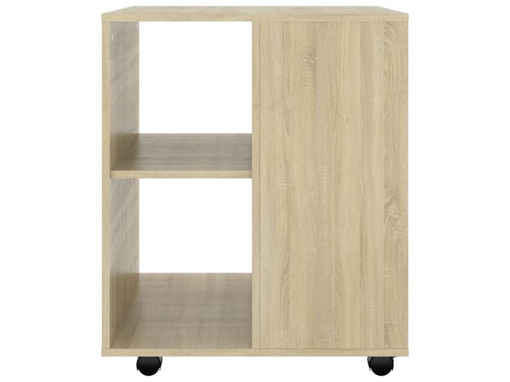 vidaXL Szafka na kółkach, dąb sonoma, 60x53x72 cm, płyta wiórowa Drewno Płyta meblowa Szerokość 60 cm Głębokość 53 cm Uniwersalne Kategoria Szafki i regały Płyta laminowana Płyta MDF Pomieszczenie Biuro i pracownia
