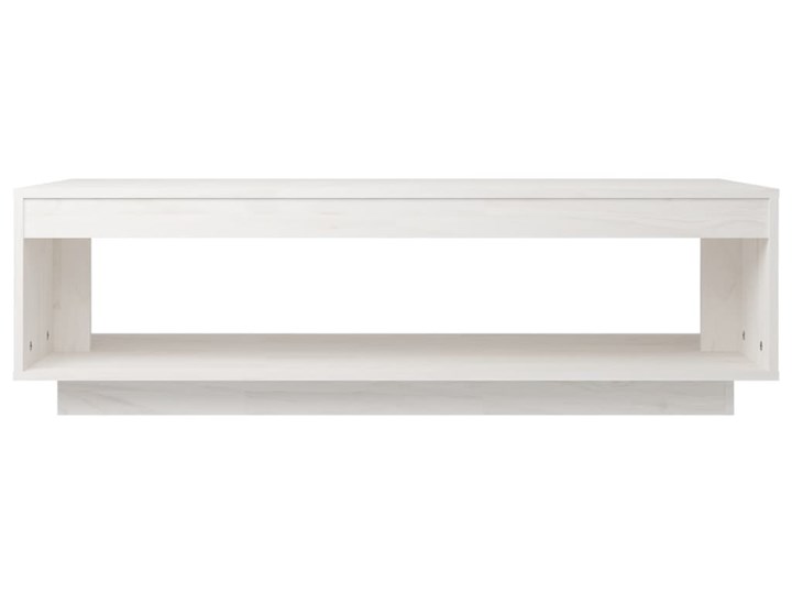 vidaXL Stolik kawowy, biały, 110x50x33,5 cm, drewno sosnowe Długość 110 cm Wysokość 50 cm Szerokość 50 cm Funkcje Z półkami