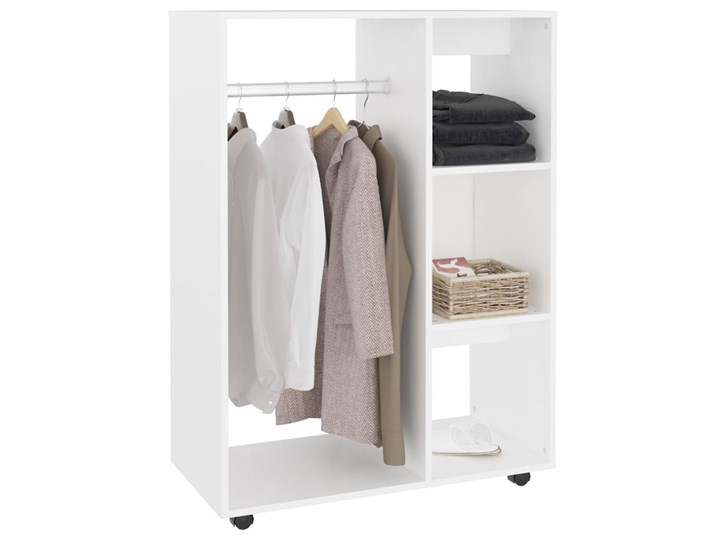 vidaXL Szafka garderobiana, biała, 80x40x110 cm, płyta wiórowa Kolor Biały Głębokość 40 cm Pomieszczenie Sypialnia