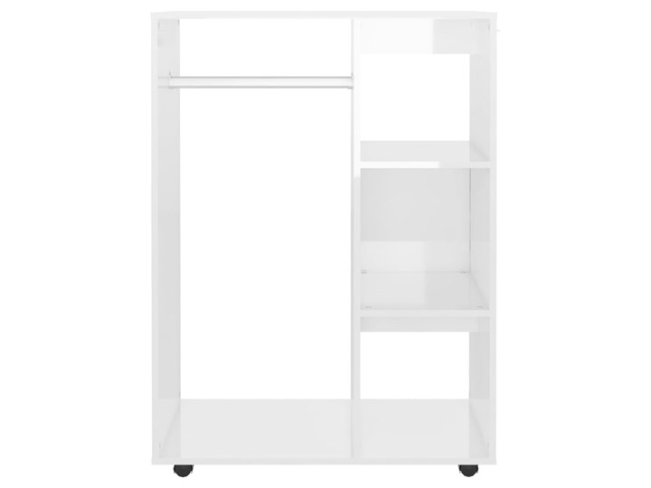 vidaXL Szafka garderobiana, biała z połyskiem, 80x40x110 cm, płyta Głębokość 40 cm Kolor Biały