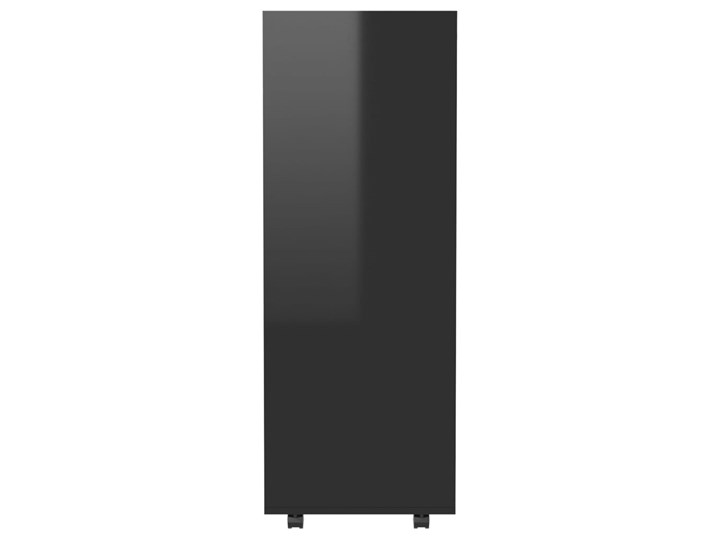 vidaXL Szafka garderobiana, czarna z połyskiem, 80x40x110 cm, płyta Głębokość 40 cm Kolor Czarny