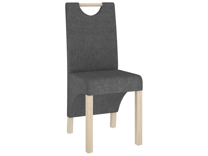 vidaXL Krzesła stołowe, 6 szt., ciemnoszare, tapicerowane tkaniną Głębokość 51 cm Szerokość 42 cm Wysokość 95 cm Drewno Kategoria Krzesła kuchenne