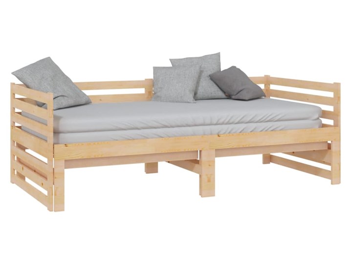 vidaXL Łóżko wysuwane, lite drewno sosnowe, 2x(90x200) cm Łóżko drewniane Liczba miejsc Jednoosobowe