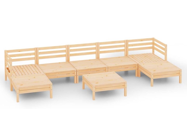 vidaXL 8-cz. zestaw wypoczynkowy do ogrodu, lite drewno sosnowe Zestawy modułowe Zestawy kawowe Zestawy wypoczynkowe Zawartość zestawu Sofa Styl Rustykalny