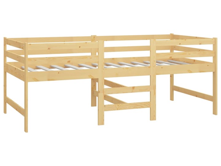 vidaXL Łóżko średniej wysokości z materacem, 90x200 cm, drewno sosnowe Kategoria Łóżka dla dzieci Tworzywo sztuczne Kolor Beżowy