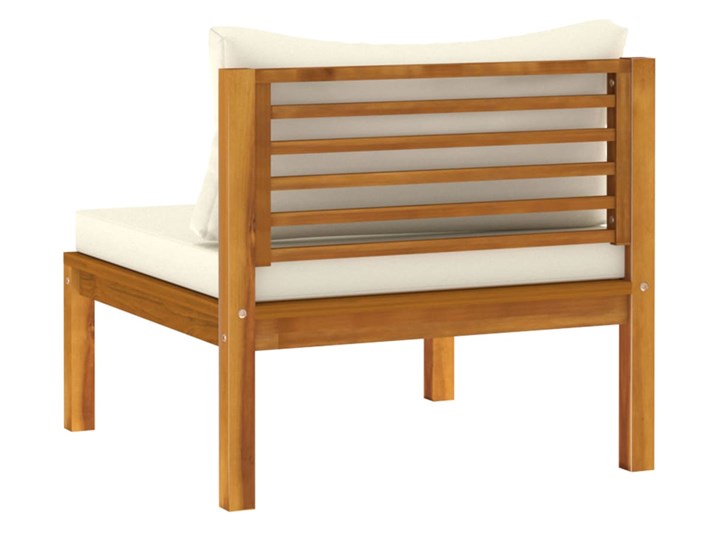 vidaXL 5-cz. zestaw wypoczynkowy do ogrodu, kremowe poduszki, akacja Zestawy wypoczynkowe Drewno Zestawy kawowe Tworzywo sztuczne Zestawy modułowe Zawartość zestawu Sofa