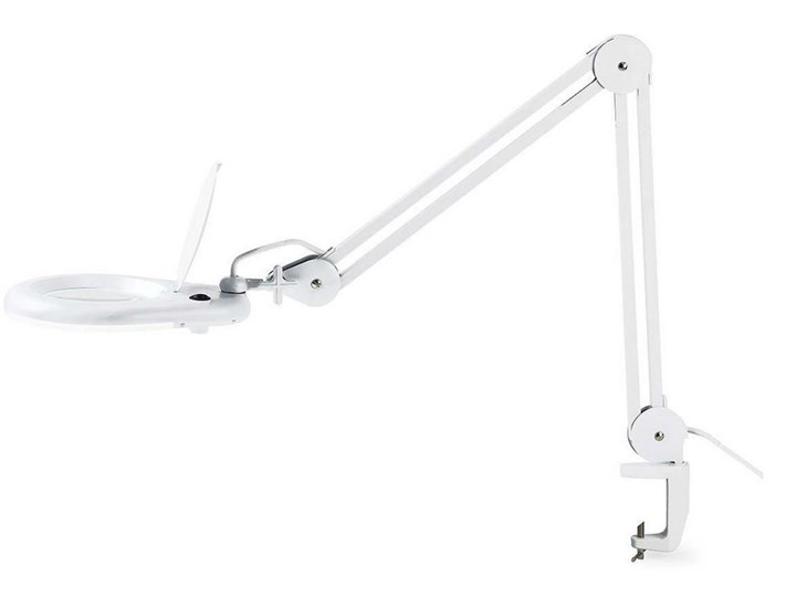 Nedis MAGL22WT5 − LED Lampa stołowa ze szkłem powiększającym T5/22W/230V Tworzywo sztuczne Wysokość 55 cm Metal Kolor Szary