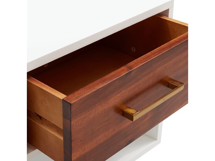 vidaXL Szafka nocna z drewna akacjowego 40x30x57 cm Nocne Pomieszczenie Salon Szerokość 40 cm Drewno Głębokość 30 cm Płyta laminowana Wysokość 45 cm Płyta MDF Typ Nocne
