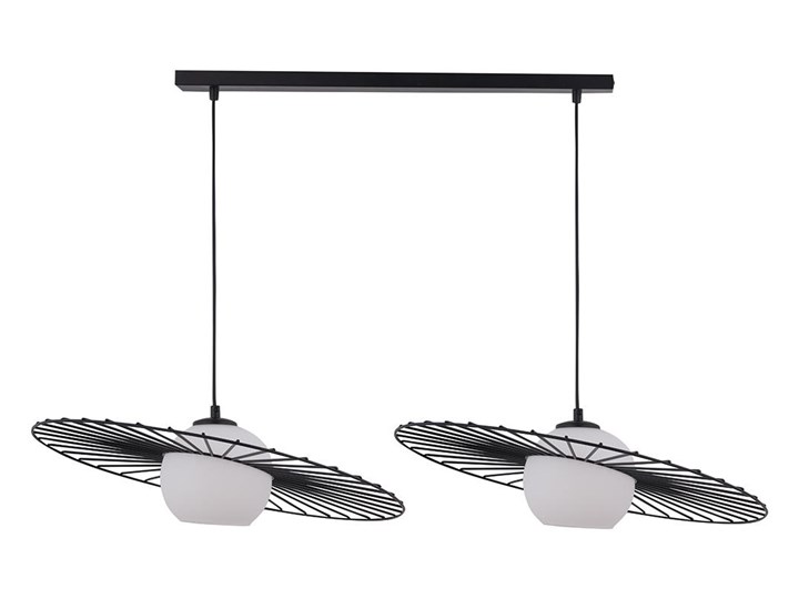 Żyrandol na lince SOL 2xE27/60W/230V czarny Metal Szkło Kategoria Lampy wiszące