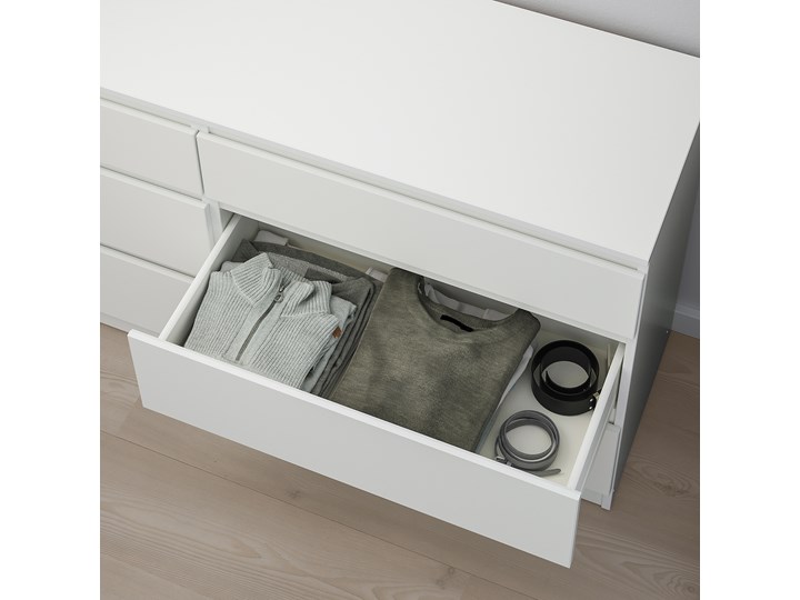 IKEA SLATTUM / KULLEN Zestaw mebli do sypialni 4 szt, Knisa jasnoszary/biały, 160x200 cm