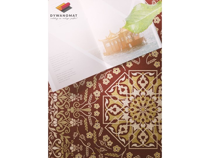 Modny winylowy dywan Roślinny deseń 60x90 cm 80x120 cm Prostokątny Kategoria Dywany Dywany Kolor Brązowy