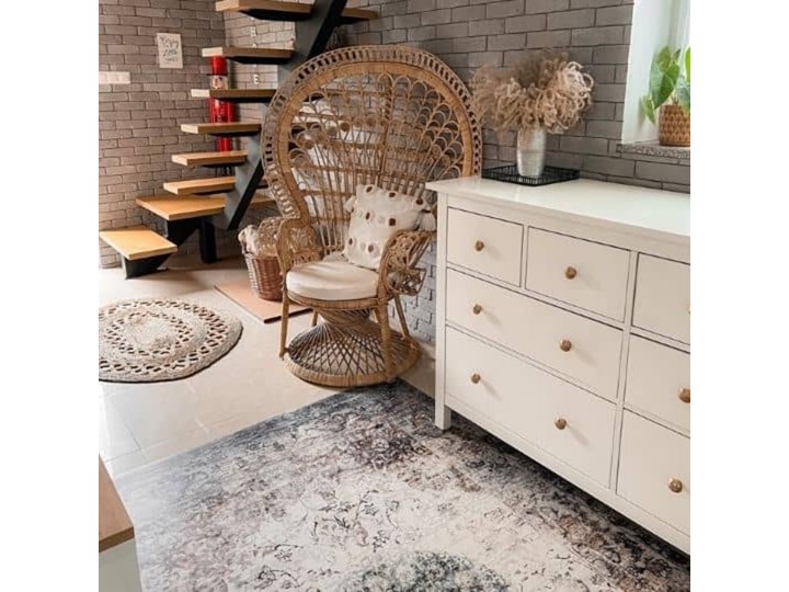Modny uniwersalny dywan winylowy Perska geometria Kategoria Dywany 80x120 cm Dywany 60x90 cm Kolor Szary