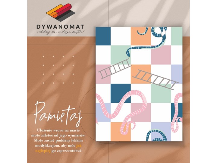 Modny winylowy dywan Drabina i węże 60x90 cm 80x120 cm Prostokątny Dywany Kategoria Dywany