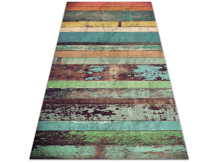 Modny winylowy dywan Kolorowe deski 60x90 cm