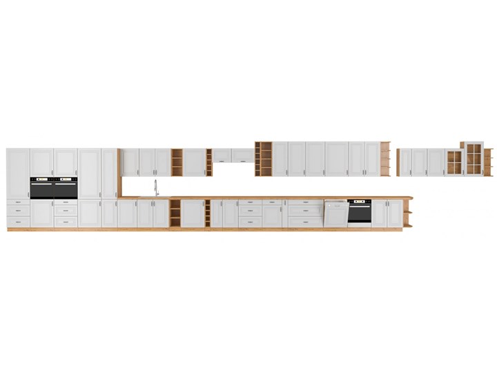 Wysoka Szafka Kuchenna 210x60 cm STILO Drewno Szafka dolna Kategoria Szafki kuchenne