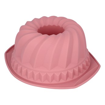 Forma do pieczenia EASY BAKE babki silikonowa różowa 24x10 cm - Homla