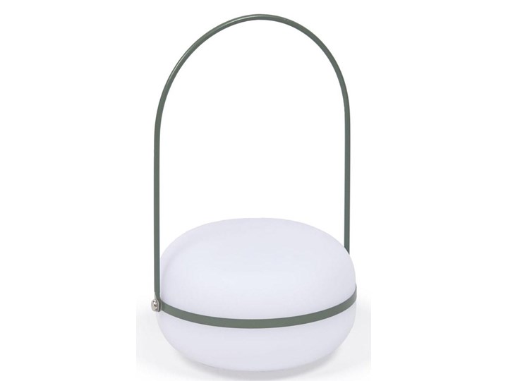 Lampa stołowa Tea z polietylenu i metalu z zielonym wykończeniem Tworzywo sztuczne Lampa dekoracyjna Kategoria Lampy stołowe Kolor Biały