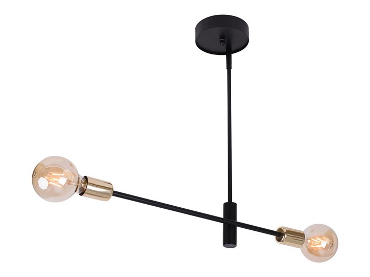 Żyrandol na drążku ONYX 2xE27/60W/230V czarny/złoty Metal Kategoria Lampy wiszące