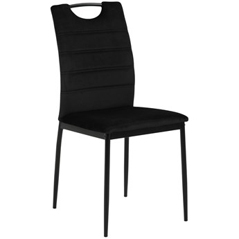 Krzesło nowoczesne czarne 44 x 92 cm