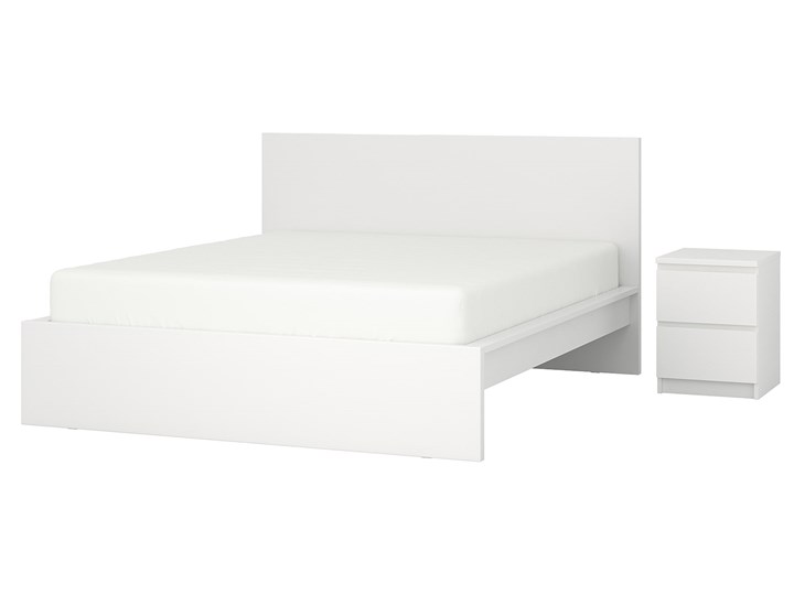 IKEA MALM Meble do sypialni, kpl. 2 szt, biały, 140x200 cm