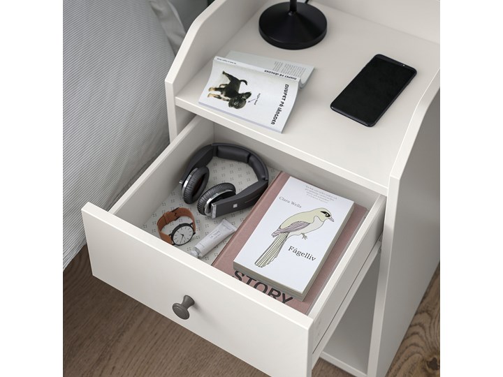 IKEA HAUGA Meble do sypialni, kpl. 2 szt, biały Pomieszczenie Sypialnia