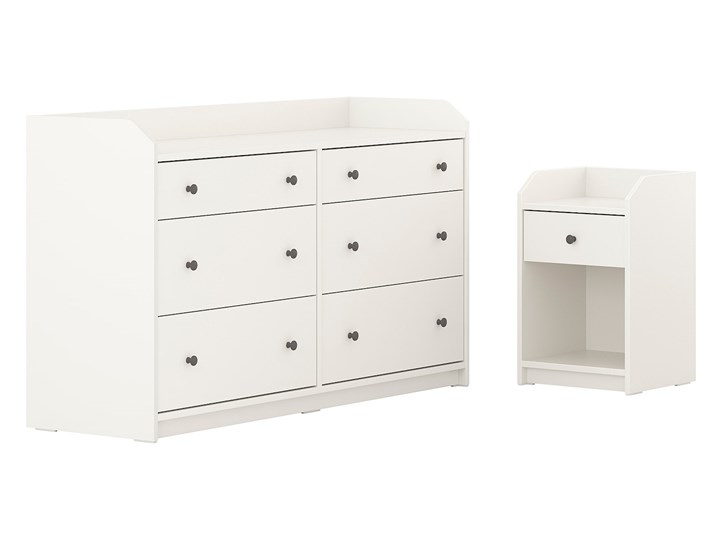 IKEA HAUGA Meble do sypialni, kpl. 2 szt, biały Pomieszczenie Sypialnia Kategoria Zestawy mebli do sypialni