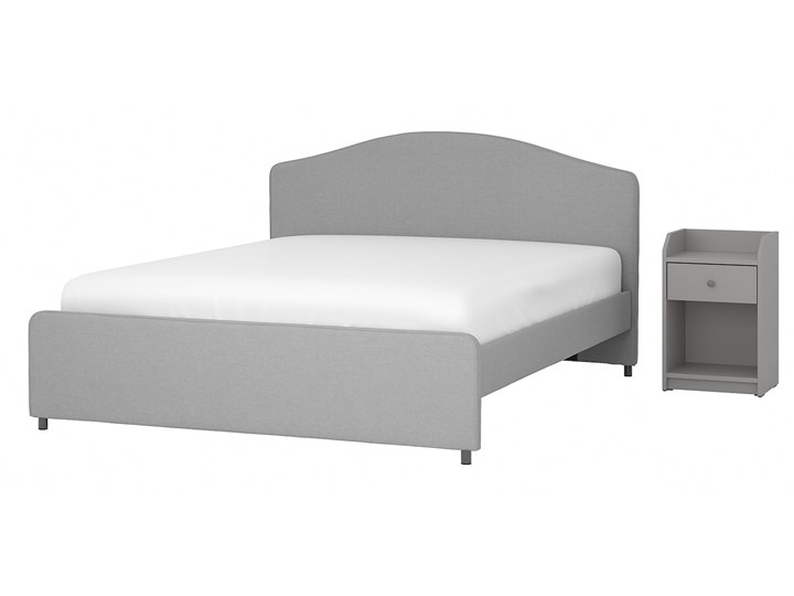 IKEA HAUGA Meble do sypialni, kpl. 2 szt, Vissle szary, 160x200 cm Pomieszczenie Sypialnia