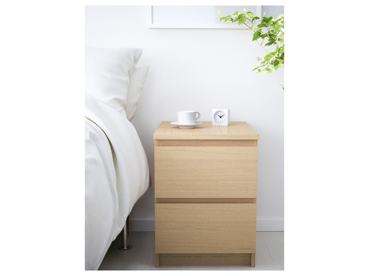 IKEA MALM Zestaw mebli do sypialni 4 szt, Okleina dębowa bejcowana na biało, 160x200 cm Pomieszczenie Sypialnia Kategoria Zestawy mebli do sypialni