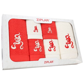 Komplet ręczników z bawełny 6-częściowy KRZF6-07