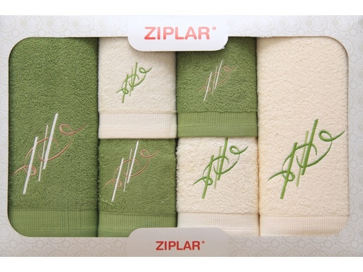 Komplet ręczników z bawełny 6-częściowy KRZF6-08 Kategoria Ręczniki 50x100 cm 70x140 cm Bawełna Kolor Zielony